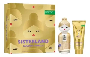 KIT Sisterland Golden Vanilla Benetton Feminino - Eau de Parfum 80ml + Creme Corporal 75ml