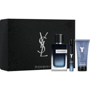 Kit ysl masculino y edp 100ml + y edp 10ml + gel de banho y 50ml