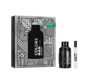 Kit Perfume United Colors of Benetton Man Black Intenso Masculino Eau de Parfum 100 ml + Miniatura 10 ml