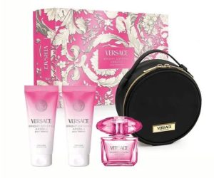Kit Versace Bright Crystal Absolu 90ml + Shower Gel  100ml+ Body Lotion 100ml